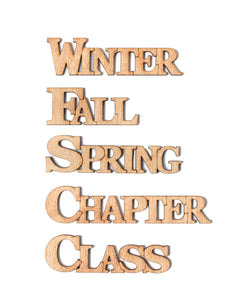 Semester/Chapter/Class Connected Letters