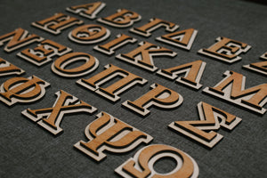 3" Double Layer Greek Letter
