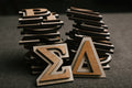 4" Double Layer Greek Letter