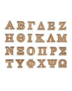 4" Double Layer Greek Letter